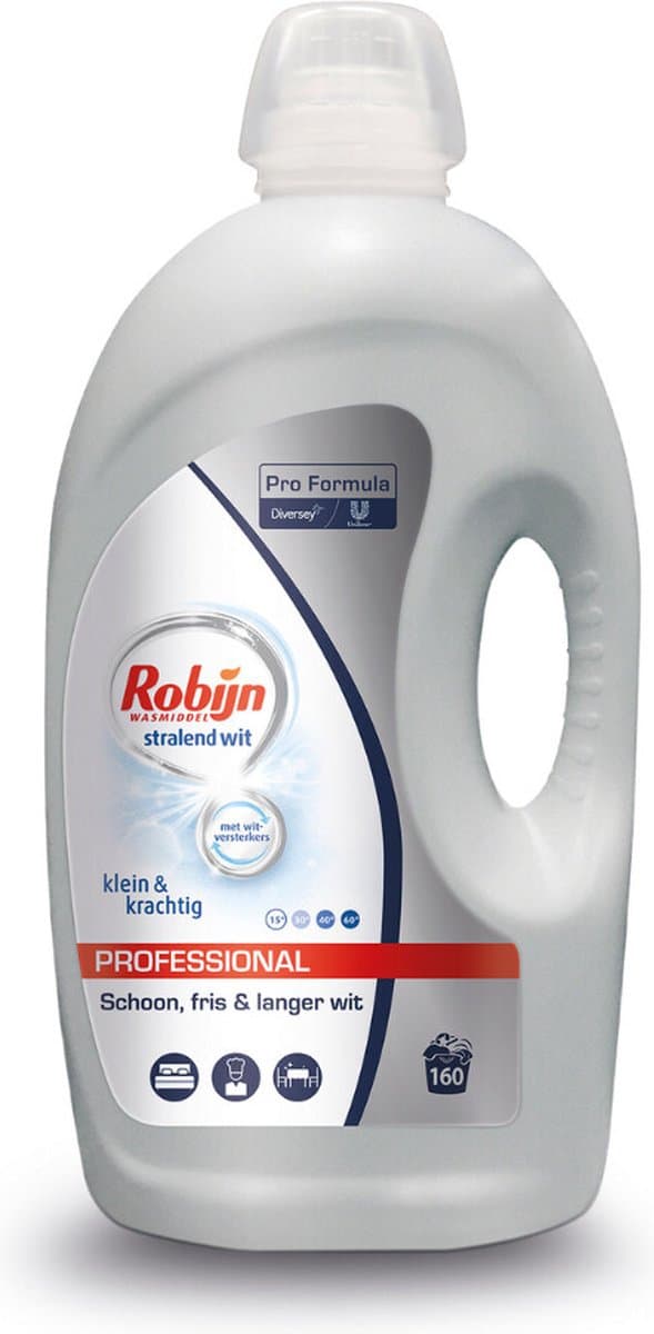 Robijn Professional Vloeibaar Wasmiddel Klein & Krachtig Witte Was 160 Wasbeurten Pro Formula - 4,32 liter — afbeelding 1