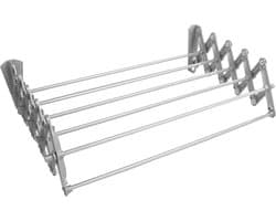 ABJ - Wasdroger - Droogrek - wandmodel - opvouwbaar - zilver, 50 cm