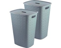 Curver Softex Wasmand met Deksel 56L - 2 stuks - Blauw — afbeelding 1