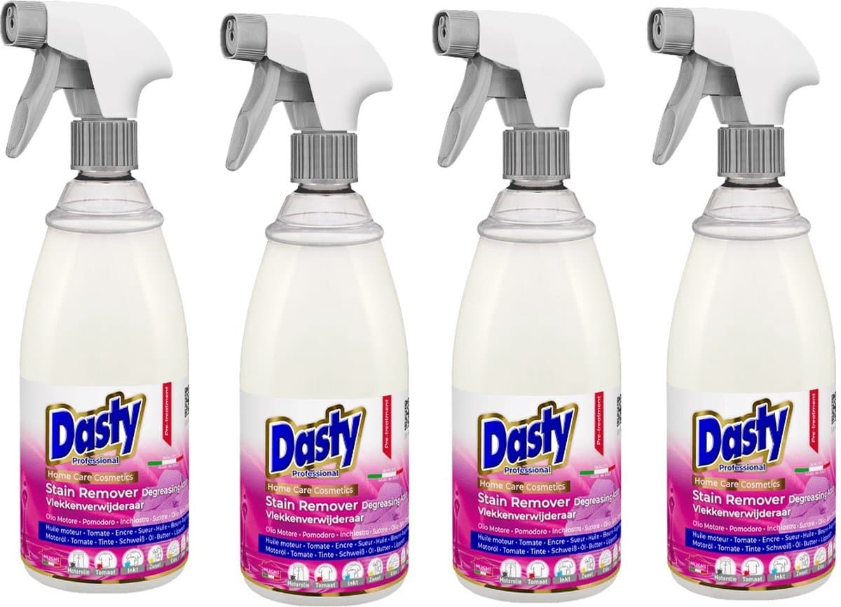 Dasty Professionele Vlekkenverwijderaar - Voorbehandeling Vlekken Textiel - 4 x 600ml — afbeelding 1