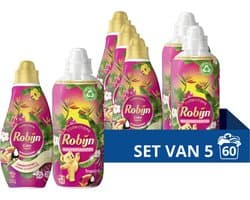 Robijn Perfect Match Wasmiddel en Wasverzachter Pakket - Tropical - voor langdurige kleurbescherming - set van 5 (60 wasbeurten)