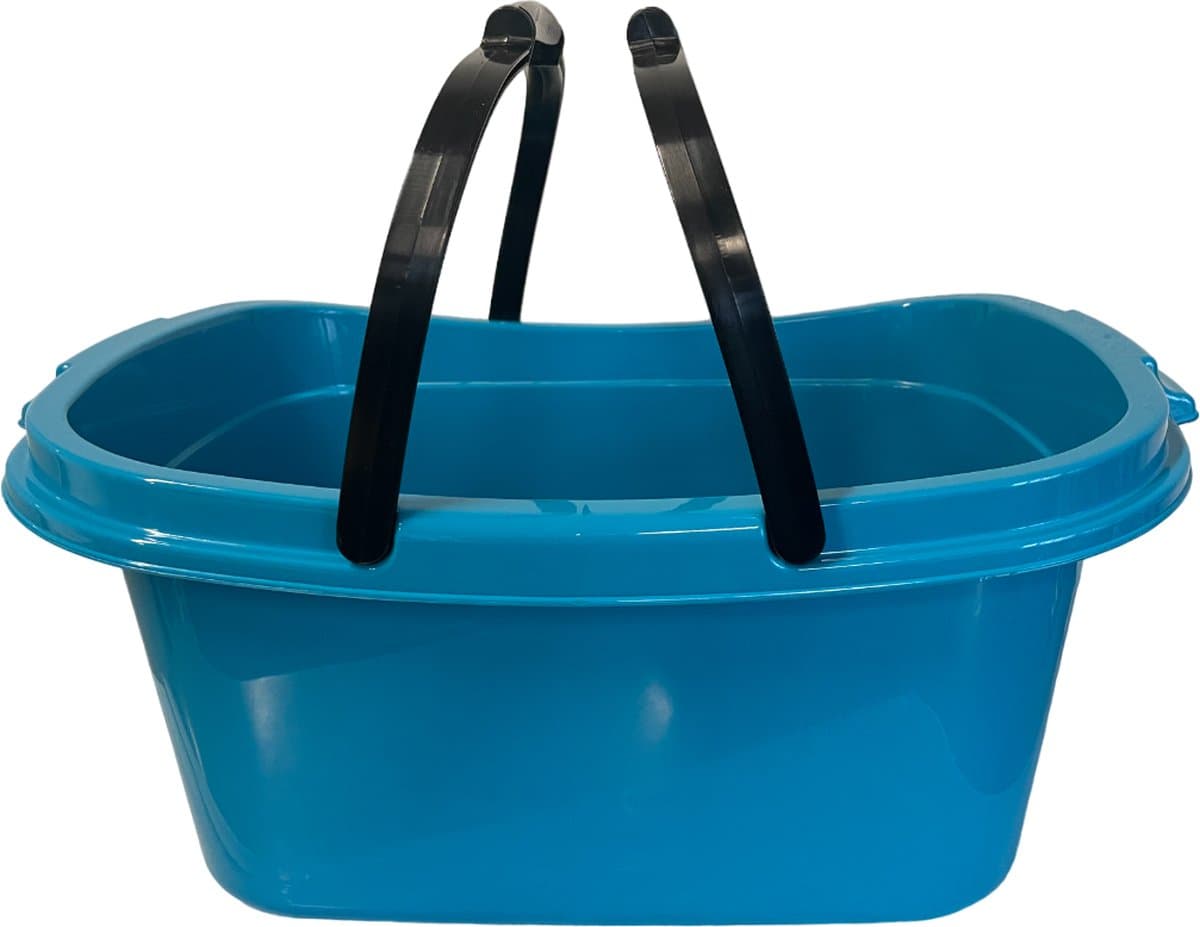 HL - Kunststof Wasmand met Hengsel - Blauw - 55x38x25 cm - Draagbare Wasmand — afbeelding 1
