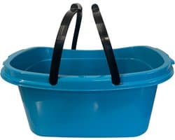 HL - Kunststof Wasmand met Hengsel - Blauw - 55x38x25 cm - Draagbare Wasmand — afbeelding 1