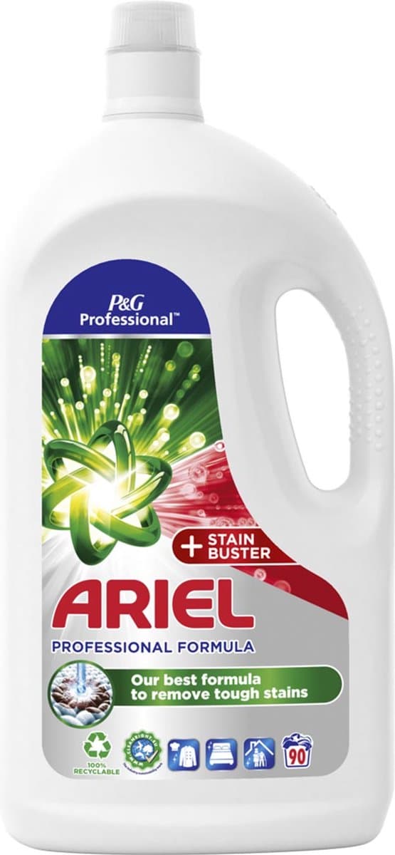 Ariel vloeibaar wasmiddel Stain Buster - 4.05L - 90 wasbeurten — afbeelding 1