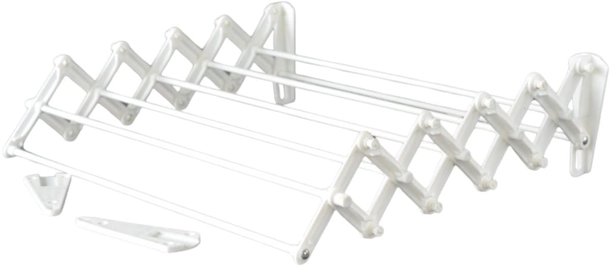 ABJ - droogrek - wasdroger, wandmodel, opvouwbaar, Wit, 100 cm — afbeelding 1