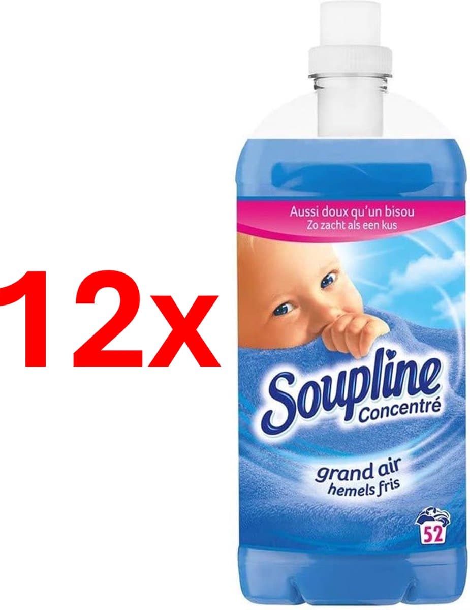 Soupline Hemels Fris Geconcentreerde Wasverzachter 12 x 52 wasbeurten - Voordeelverpakking — afbeelding 1