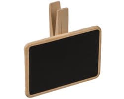 Houten schrijfbordje met knijper 7x7cm
