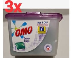 Omo wastabletten - Color Caps 72 wasbeurten (3X24wasbeurten)