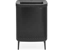 Brabantia Bo Hi Wasmand - met Deksel - 2 x 45 l - Wassorteerder - 2 Vakken - Matt Black — afbeelding 1