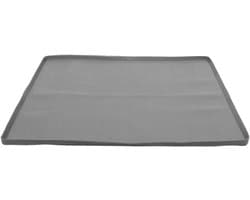 Wasmachine Beschermmat - Droger Mat Lekbak - Apparaat Beschermen - Antislip Opstaande Rand - 60x60 cm - Grijs