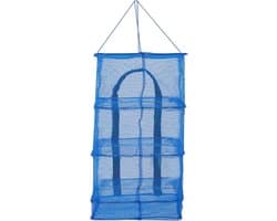 Droognet Opvouwbaar - Kruidendroger Hangend - Drogen en Bewaren - Fijnmazig Ontwerp - 35x35x65 cm - Blauw