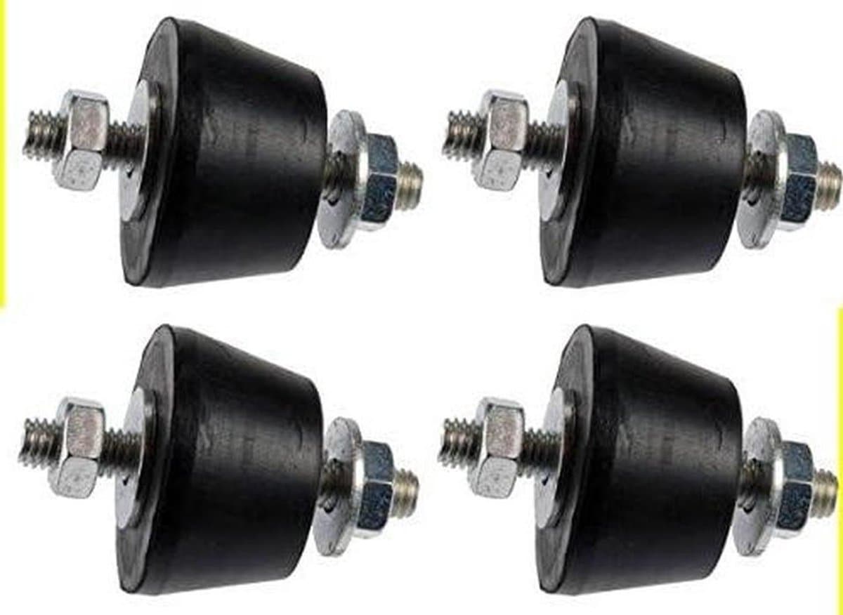 Trillingsdempers Airco - Schokdempers Rubber - Apparaat Stabiliseren - Met M8 Draad - 4 Stuks - Zwart — afbeelding 1