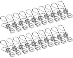 100 RVS Wasknijpers van 4,5 cm - Duurzame Klemmen voor Waslijn, Kleding en Keukenaccessoires