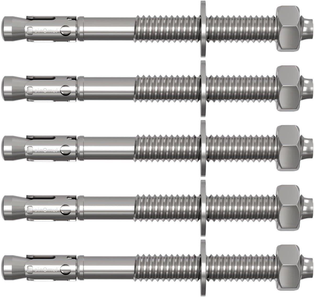 Lumonic 5x Heavy duty anker M8 x 95Gegalvaniseerd I Voor gebruik als metaalanker, boutanker, bliksemschichtanker I Voor diverse soorten doorsteekinsta — afbeelding 1