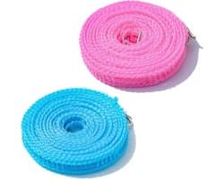 Waslijn Camping - Reiswaslijn Uitschuifbaar - Kleding Drogen - Winddicht Antislip - 2 Stuks 5m - Niet Gespecificeerd