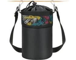 Wasknijperzak met riem - Klem organizer - Wasknijpers opbergen - Handsfree gebruik - Max 200 knijpers - Zwart