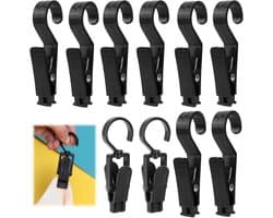 Set van 10 multifunctionele kledingknijpers voor kamperen, tentclips, lichthaak en handdoekclips - ideaal voor buitengebruik en campinglampen