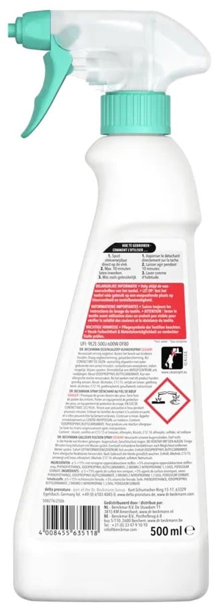 Dr Beckmann Ossengalzeep Vlekkenspray 500ML — afbeelding 1