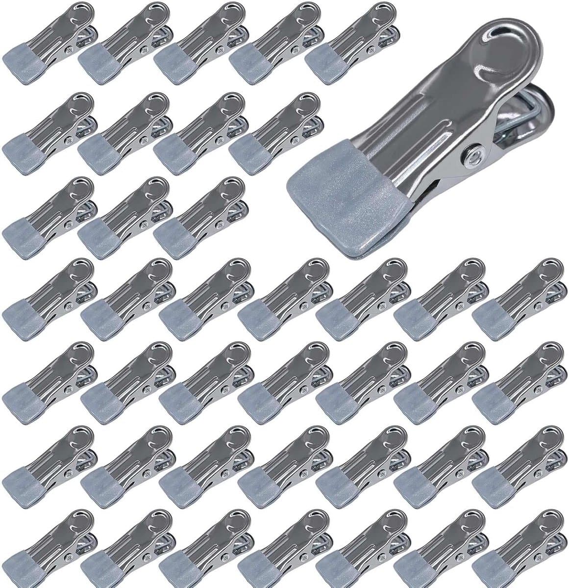40 Stuks Rvs Kledingknijpers, Duurzame Metalen Clips voor Kleding, Handdoeken, Foto's en Snacks — afbeelding 1