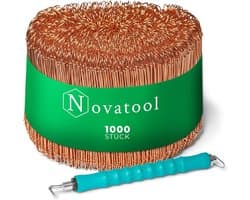 Draadsluiting voor zakken - Sluitdraad binddraad - Zakken snel sluiten - Inclusief draadapparaat - 1000 stuks 120mm - Verkoperd
