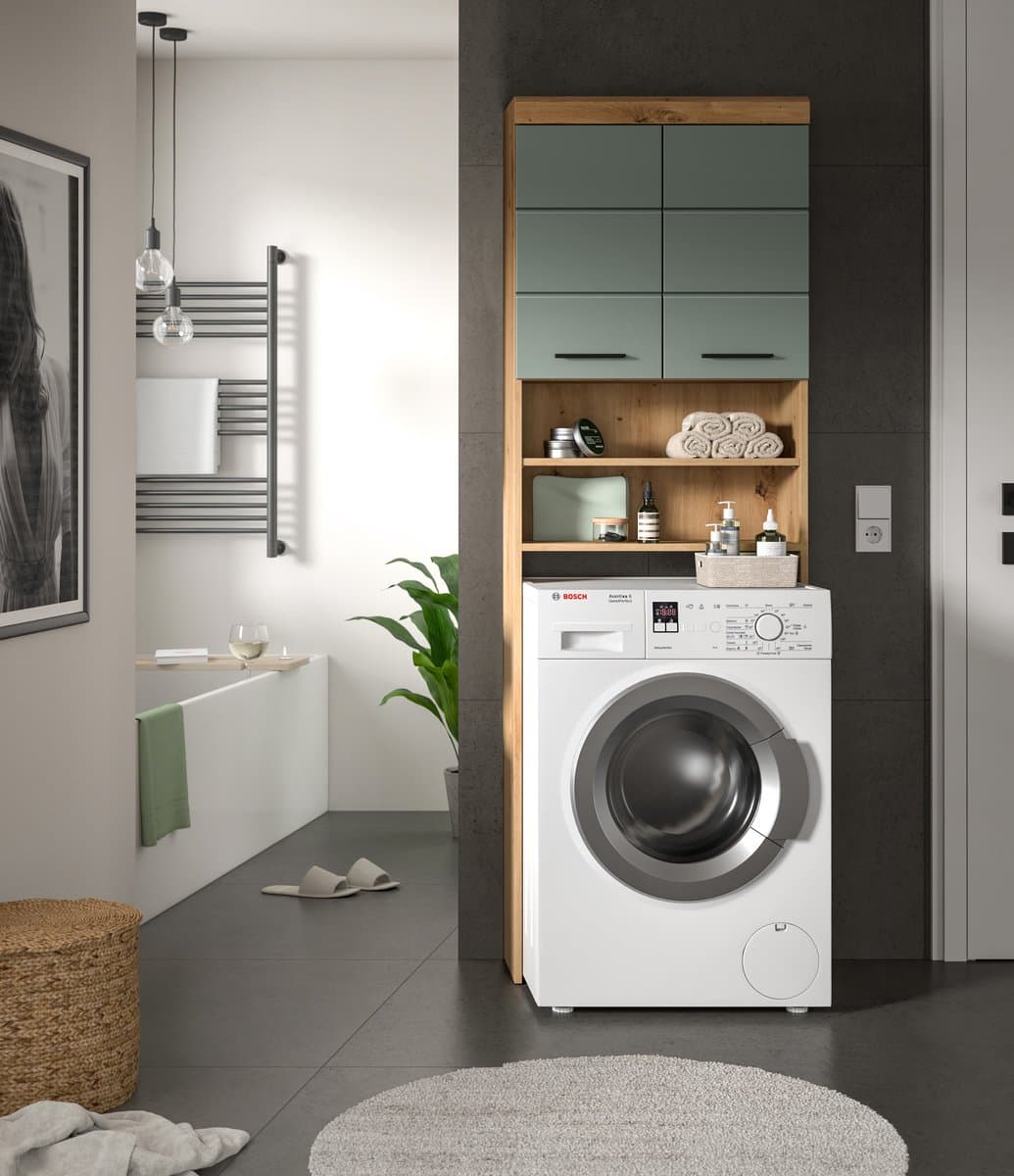 xonox.home wasmachine-overkast Scout Artisan eiken imitatie (B/H/D: 63x191x24 cm) — afbeelding 1
