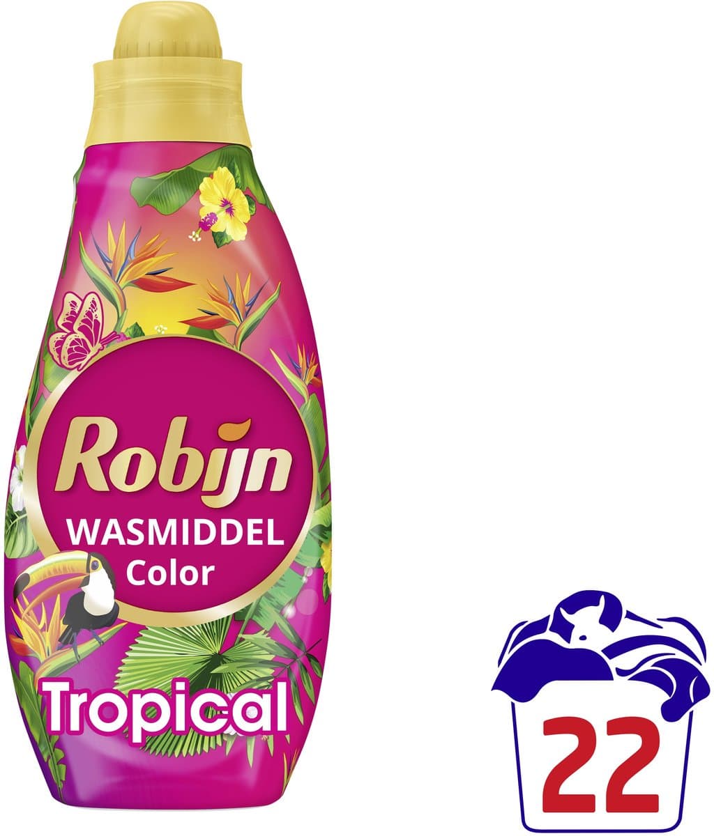 Robijn - Wasmiddel - Vloeibaar - Tropical - 22wb/665ml — afbeelding 1
