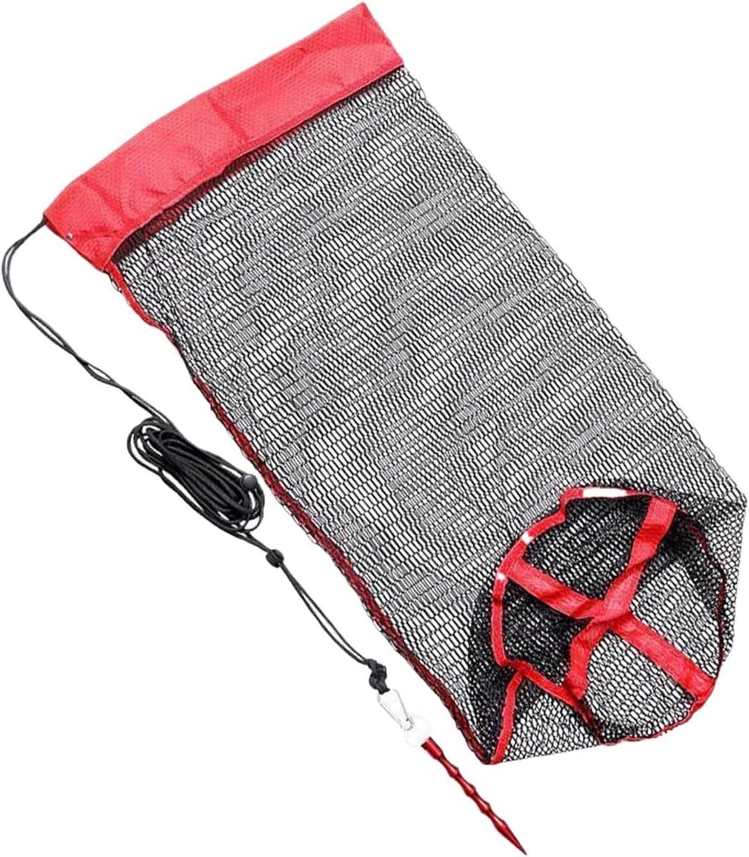 Visnetzak - Opvouwbaar net - Vangst bewaren - Met trekkoord - Nylon - Meerkleurig — afbeelding 1