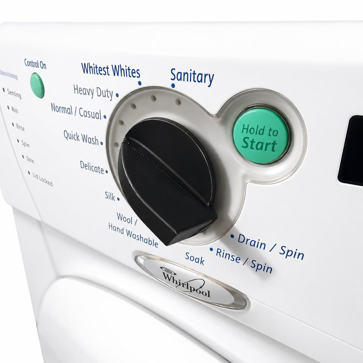 Programmaknop Geschikt voor Whirlpool Wasmachine en Droger – Bedieningsknop – Vervangingsonderdeel – Eenvoudige Montage – Zwart — afbeelding 1