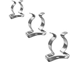 Gereedschap Clips - Klemmen Set - Opbergen Werkplaats - Stevige Veer Klem - 10 Stuks - Zilver