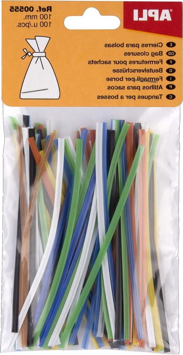 Metalen Sluitingen - Zaksluitingen - Zakken Sluiten - Flexibel Metaal - 100 stuks - Wit — afbeelding 1