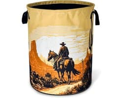 Wasmand Cowboy - Kledingopberger Emmer - Kleding Opslaan - Waterdichte Oxford Stof - 432 cm Hoog - Western Cowboy