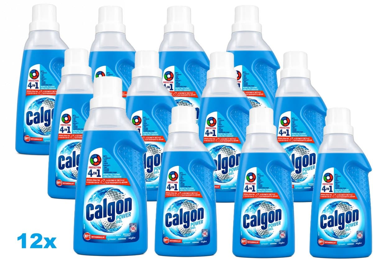 Calgon Power Gel – Wasmachine Reiniger & Anti-Kalk – 12 x 750ml — afbeelding 1