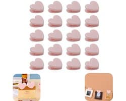 20 stuks klemmen - sluitklemmen - bindklemmen - bevestigers - fotoklemmen - opbergaccessoires - decoratie - geschikt voor keuken, slaapkamer, snackwinkel (roze, 3,1*2,7*1,3 cm)
