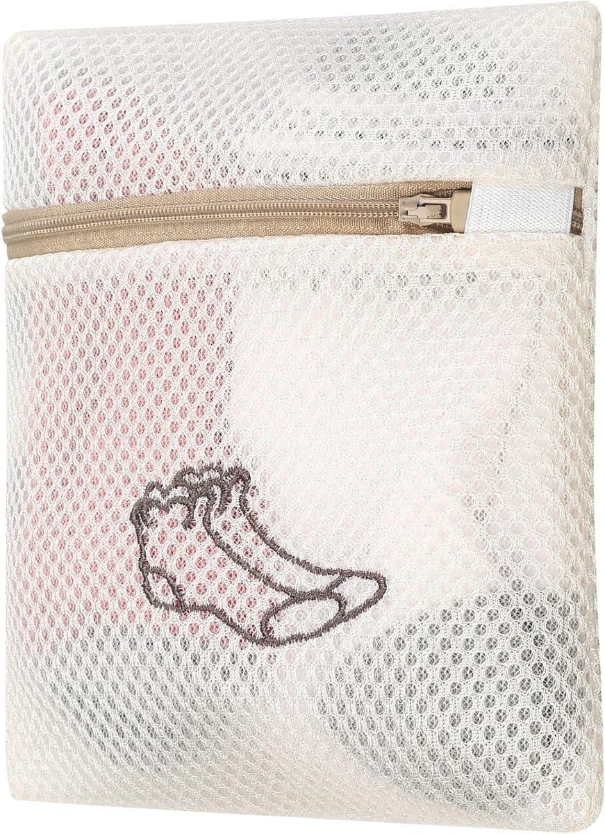 Waszak voor de wasmachine, ideaal voor gevoelige kleding, ondergoed, sokken en bh's, 18 x 20 cm met rits — afbeelding 1