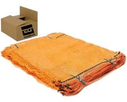Raschelzakken - Netzakken Opbergzakken - Oogst Opslag - Met Trekkoord - 100 stuks 51x80cm - Oranje