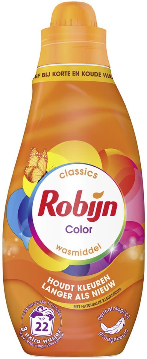 Robijn Klein & Krachtig Wasmiddel Color 22 Wasbeurten 665 ml — afbeelding 1