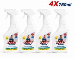 STOP Forte Vlekverwijderaar Spray – 4 x 750 ml – Extra Sterke Vlekkenreiniger voor Tapijt, Bank en Bekleding – Voordeelverpakking - STOP Leke Cikarici