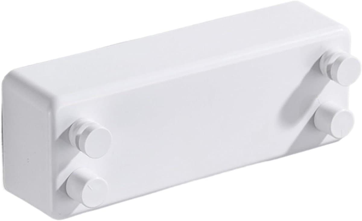 Intrekbare Waslijn - Kledingrek Uitschuifbaar - Kleding Drogen - Roestvrij Staal - 23 cm - Wit — afbeelding 1