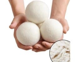 Duurzame wollen droger ballen - Drogerballen - Dryer balls - Wasdroger ballen - Ballen voor snellere droogtijd - Drogerbollen - 6 stuks — afbeelding 1