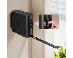 13,9 ft TPU-uitrekbare Kledinglijn voor Binnen & Buiten – Zware-duty windbestendige wandbevestigde drooglijn met afzonderlijke ophanggaten voor snellere droging, ideaal voor Huis, Balkon & Tuin — afbeelding 1