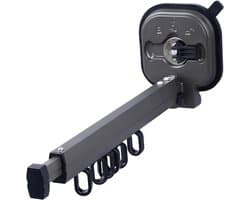 Wandgemonteerd Droogrek voor Ruimtebesparende Kleding - Intrekbaar en Inklapbaar met Zuignap - Balkonwasgoed Organiser - Aluminium Legering.