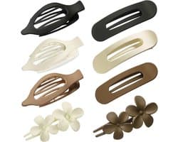 8x Grote Platte Haarspelden voor Dames – Antislip Eendensnavel Clips — afbeelding 1