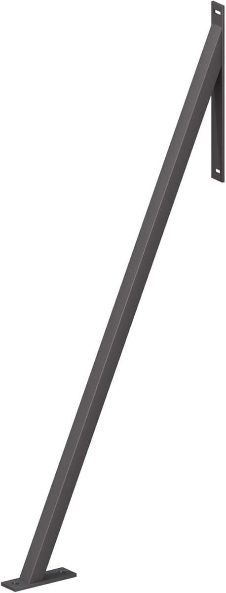Gartenwelt Riegelsberger Premium stormanker van staal, antraciet, gepoedercoat, extra bescherming voor hekwerken, paalhouder, hekhouder, stormbeveiliging, basisanker — afbeelding 1