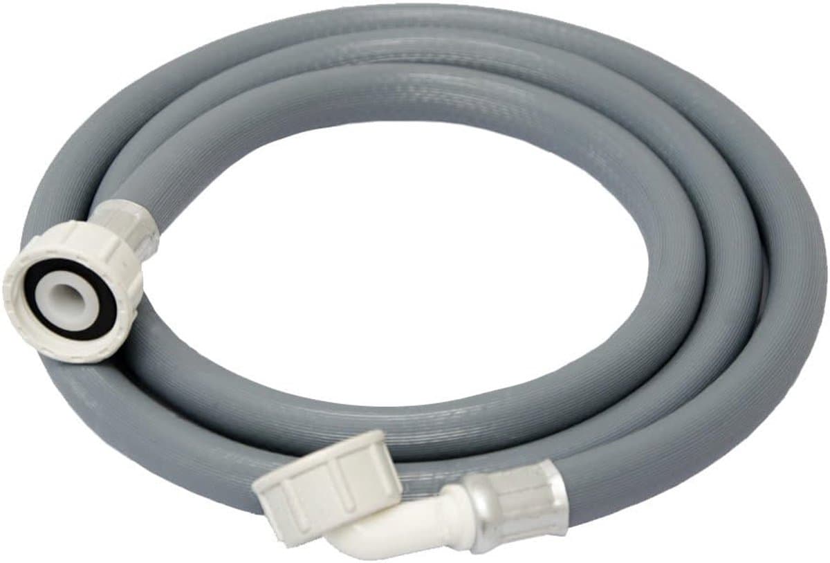 Wasmachine Inlaatslang - Trommel Wasmachine Inlaatslang - Wasmachine Slang - 3m Inlaatslang - Geschikt voor Wasmachines en Vaatwassers - Grijs - Kunststof - 1 Stuk — afbeelding 1