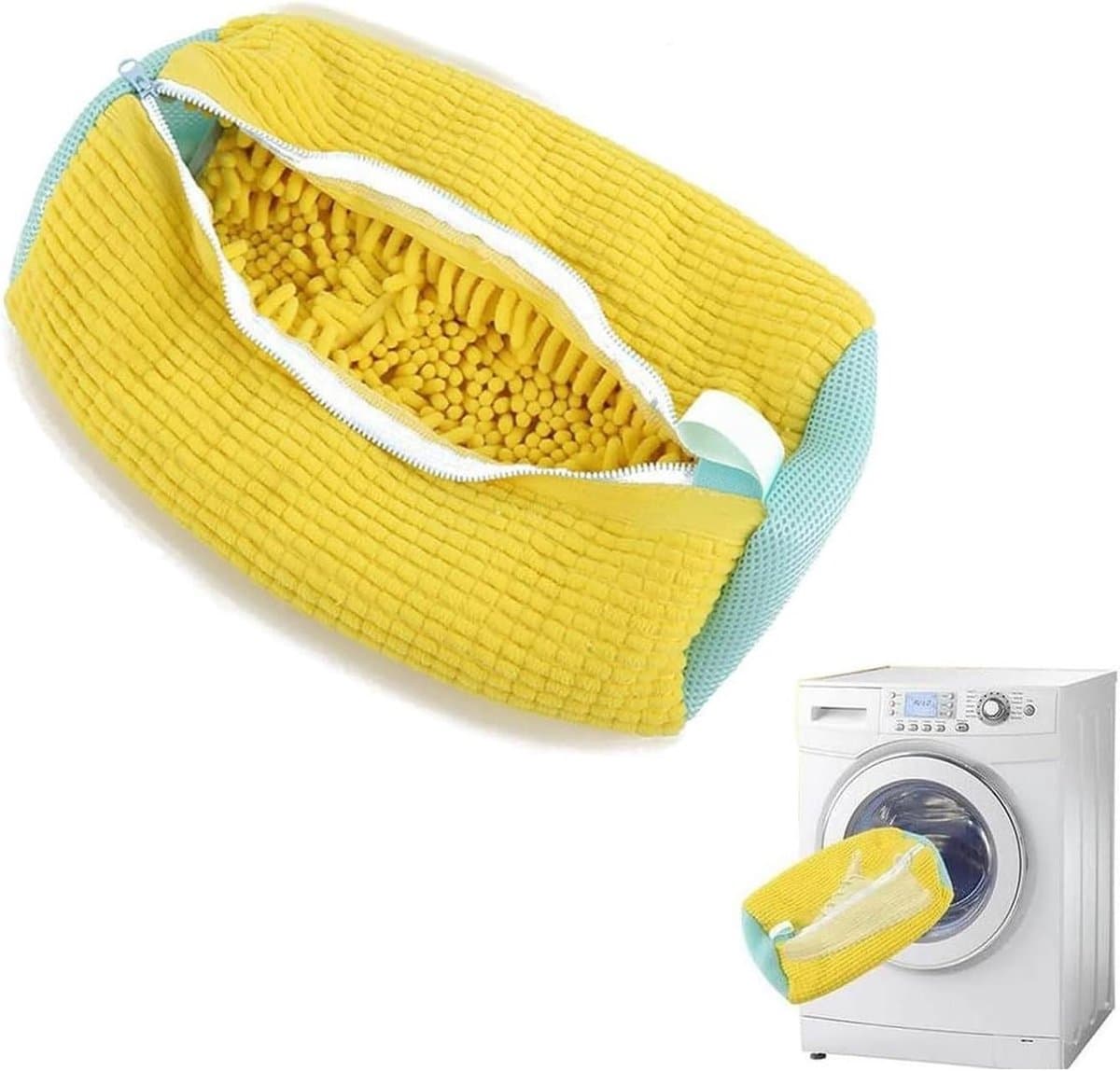 Allecto Plus - Shoe Waszak voor Wasmachine - Sneakers - Gele Schoen Waszak - Premium Kwaliteit - Herbruikbaar - Duurzaam - Rits - Schoonmaak Wastas - Trainer Sneakers Reinigingszak. — afbeelding 1