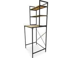 Neatlab Wasmachine Kast - Wasmachine Ombouw en Meubel Rek - 3 laagse Wasmachinekast - Zwart