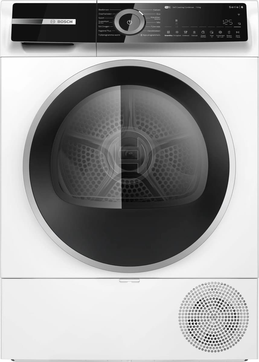 Bosch Serie 6 WQN246D0NL - Warmtepompdroger - 9 kg - Zeer stil - Self Cleaning Condensor consistent energieverbruik - Home Connect - Speed Perfect - Wit — afbeelding 1