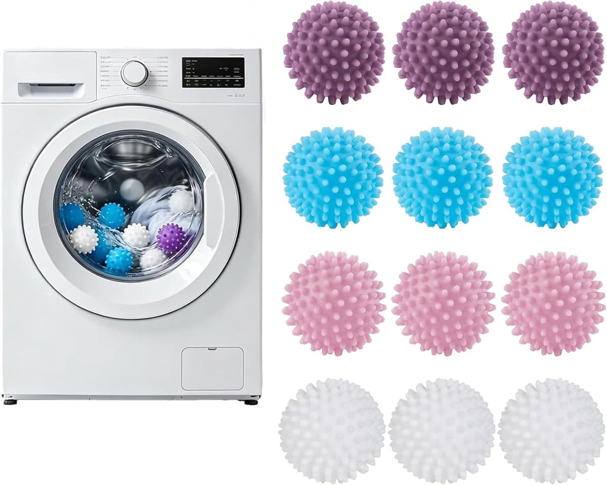 Droogballen, wasballen voor wasdroger, herbruikbare wasbal, wasbal, drogerballen voor wasmachine, droger ballen - ShopVlot — afbeelding 1
