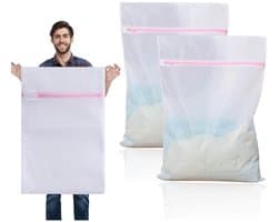 EXCITAT Wasnet - Waszak - Geschikt voor gordijnen, jassen, donsjassen, tapijten, badhanddoeken - 90*90cm