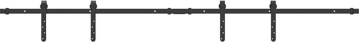 vidaXL - Ophangset - voor - schuifdeur - 183 - cm - koolstofstaal — afbeelding 1